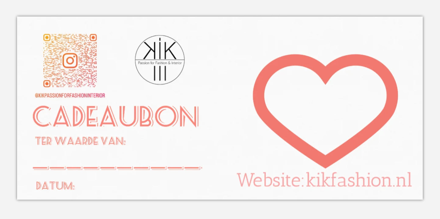 KIK Fashion & Interior cadeaubon